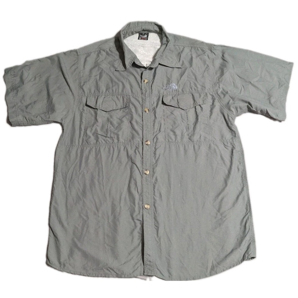 The Northβ Face Summit Series Shirt Mens M Gray Vented Fishing Hiking Outdoor